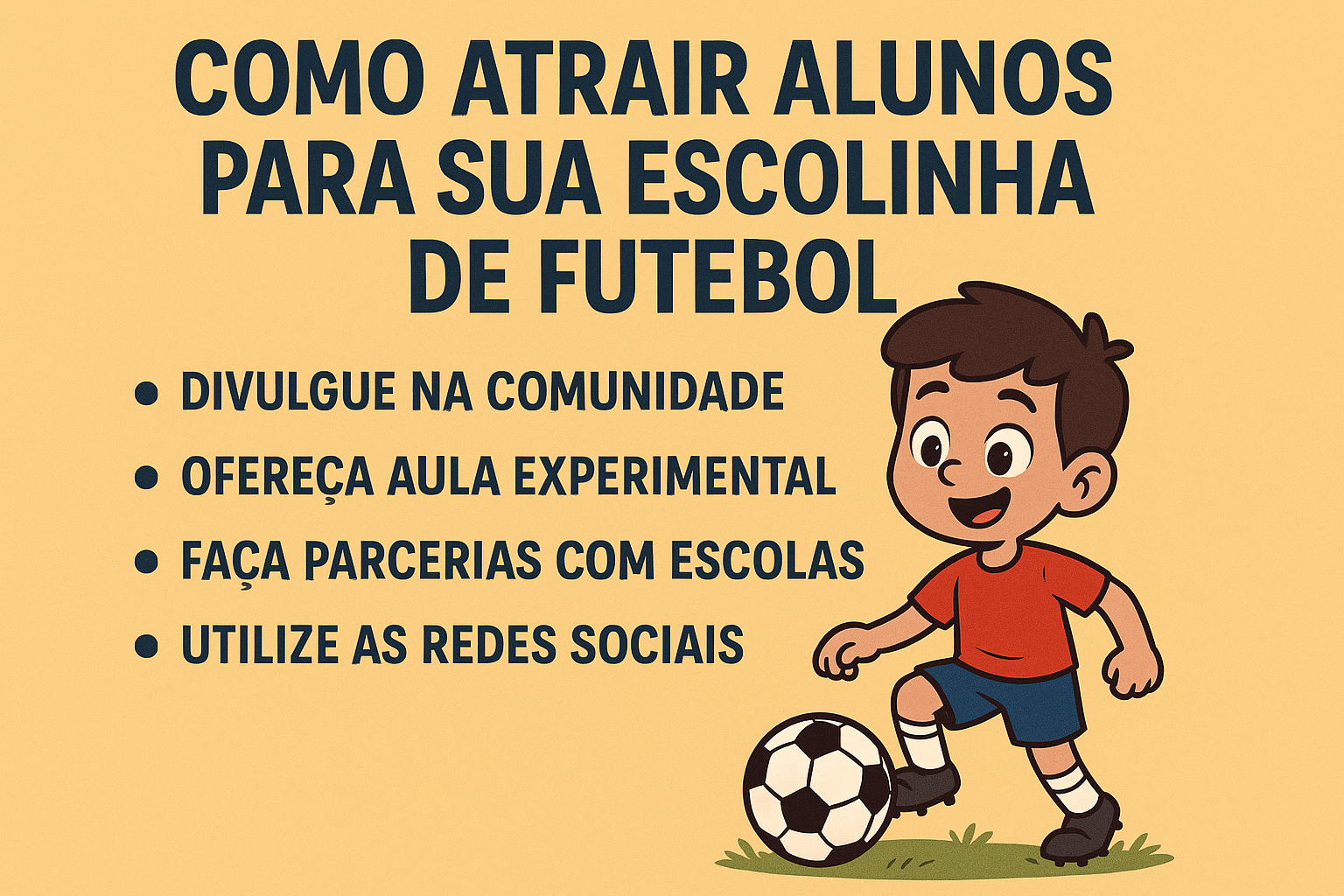 Como atrair alunos para sua escolinha de futebol Como atrair alunos para sua escolinha de futebol