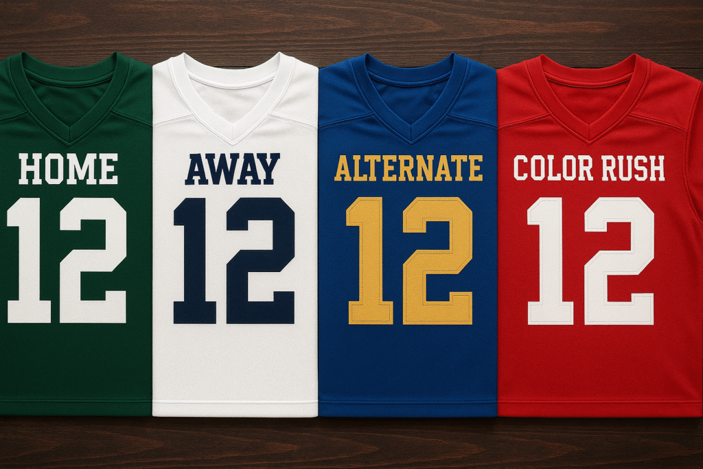 Tipos de Camisa de Futebol Americano Tipos de Camisa de Futebol Americano