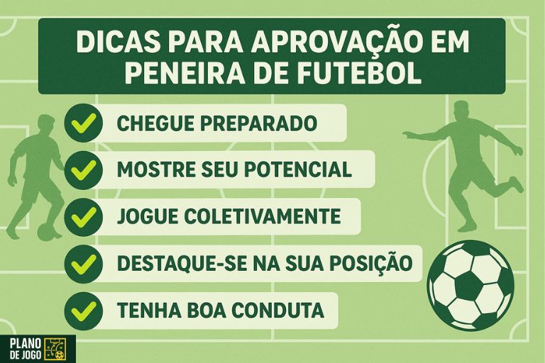 dicas para aprovação em peneira de futebol